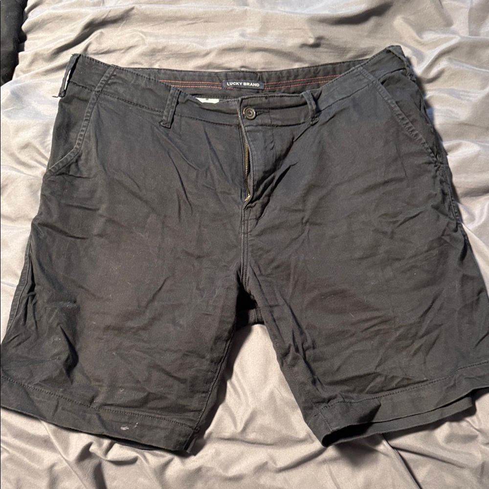 Lucky Brand Men's Dark Gray Flat Front Shorts